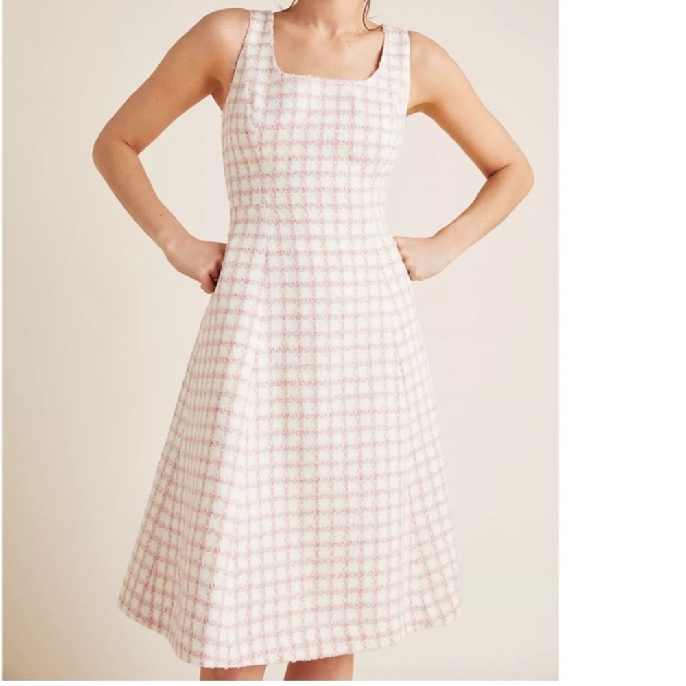 Anthropologie Gal Meets Glam Evangeline Windowpane Dress Sz 4
